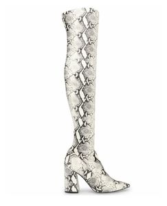 Steve Madden Women's Jacoby Faux Leather Over-The-Knee Snake Boots Size 7